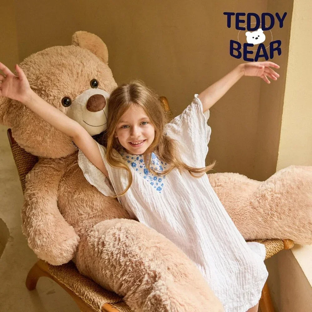 47 inch Big Giant Teddy Bear Stuffed Animals, Light Brown Soft Plush Life